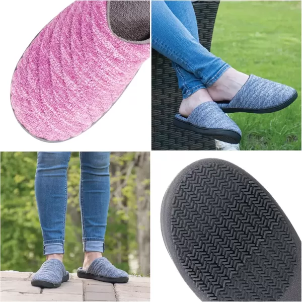 imageisotoner Womens Andrea Space Knit Slide SlippersVividly Violet