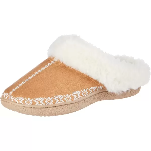 imageisotoner Womens Clara Embroidered Microsuede Clog SlippersBuckskin