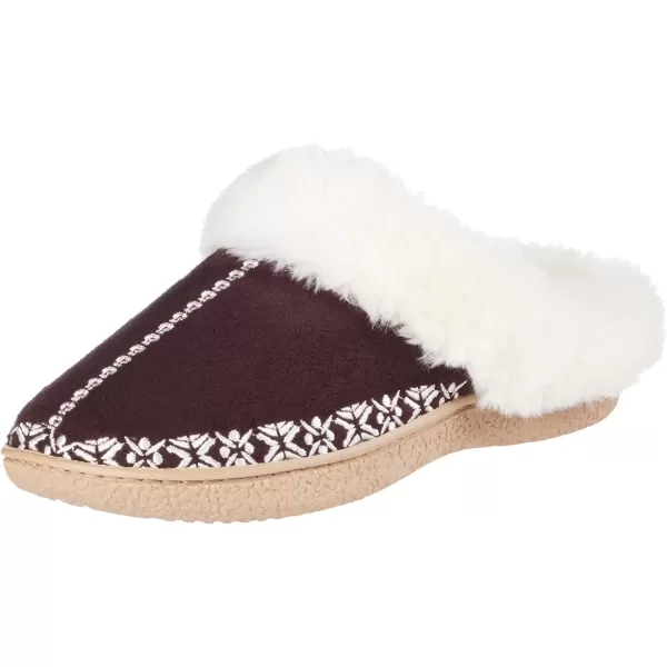 imageisotoner Womens Clara Embroidered Microsuede Clog SlippersRaisin