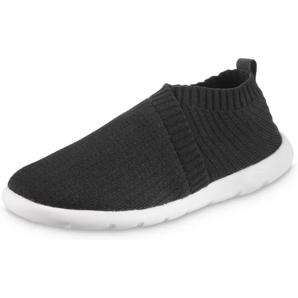 imageisotoner Womens Lightweight Recycled Stretch Sport Knit Slipon Slipper Bootie MoccasinBlack