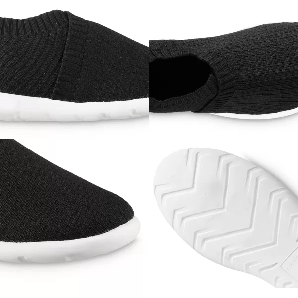 imageisotoner Womens Lightweight Recycled Stretch Sport Knit Slipon Slipper Bootie MoccasinBlack