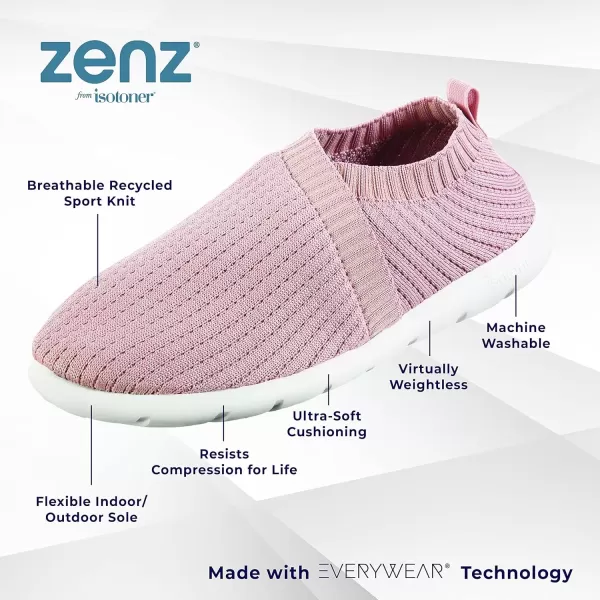 imageisotoner Womens Lightweight Recycled Stretch Sport Knit Slipon Slipper Bootie MoccasinEvening Sand