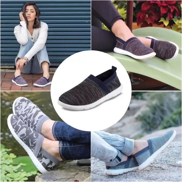 imageisotoner Womens Lightweight and Breathable Elastic Knit Slipon Shoe SlipperBlack