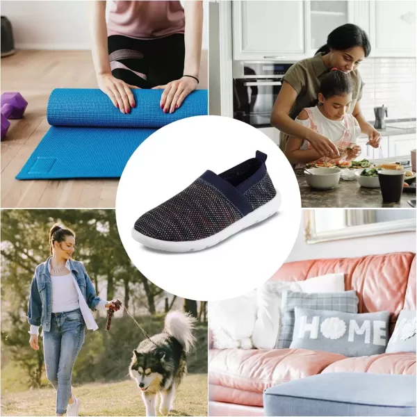imageisotoner Womens Lightweight and Breathable Elastic Knit Slipon Shoe SlipperNavy