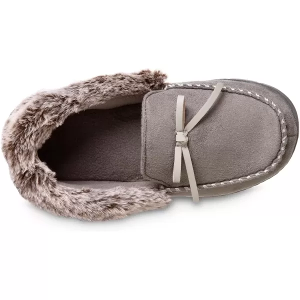 imageisotoner Womens Microsuede Moccasin Slippers NonSlip IndoorOutdoor Memory Foam Machine WashableAsh