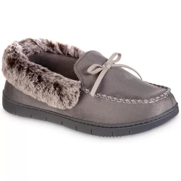 imageisotoner Womens Microsuede Moccasin Slippers NonSlip IndoorOutdoor Memory Foam Machine WashableAsh