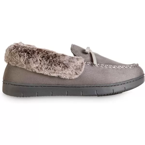 imageisotoner Womens Microsuede Moccasin Slippers NonSlip IndoorOutdoor Memory Foam Machine WashableAsh