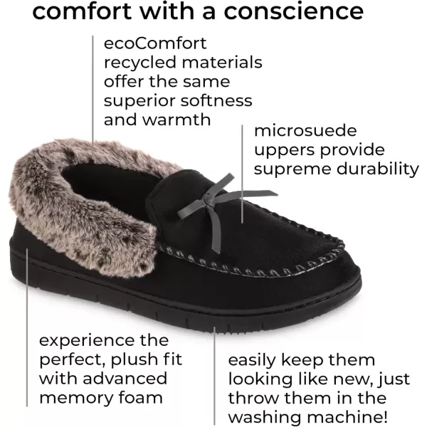 imageisotoner Womens Microsuede Moccasin Slippers NonSlip IndoorOutdoor Memory Foam Machine WashableBuckskin