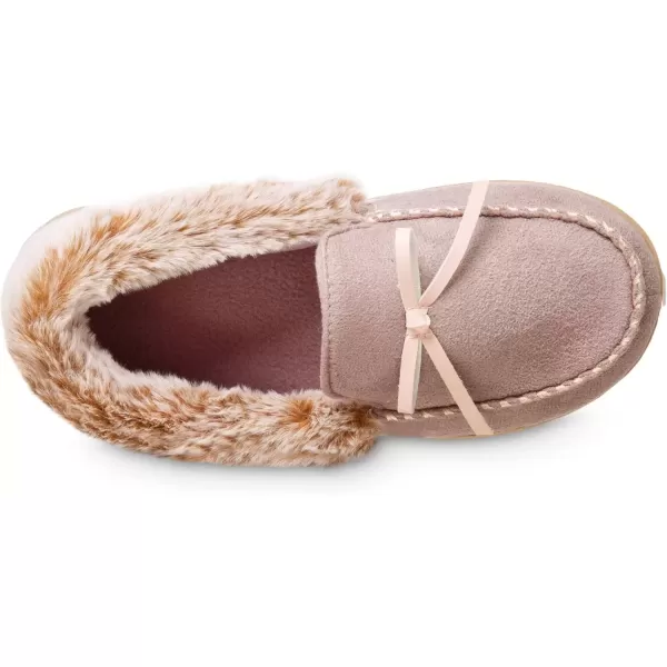 imageisotoner Womens Microsuede Moccasin Slippers NonSlip IndoorOutdoor Memory Foam Machine WashableWoodberry