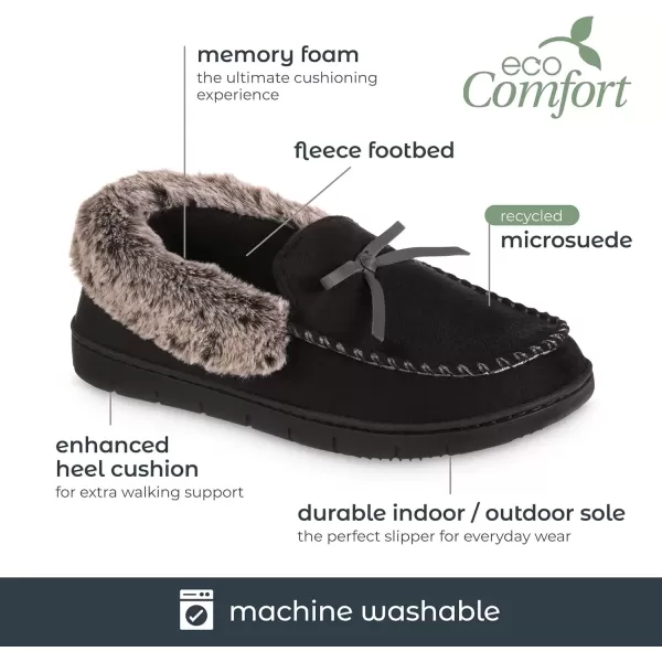 imageisotoner Womens Microsuede Moccasin Slippers NonSlip IndoorOutdoor Memory Foam Machine WashableWoodberry