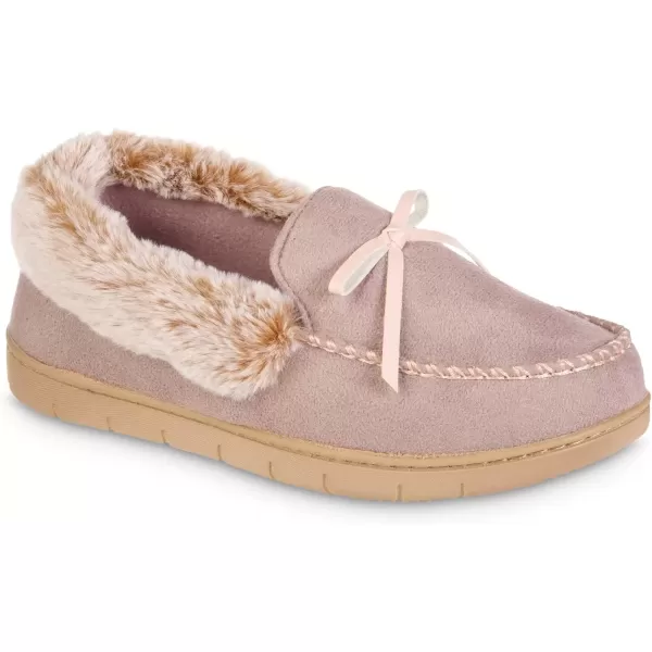 imageisotoner Womens Microsuede Moccasin Slippers NonSlip IndoorOutdoor Memory Foam Machine WashableWoodberry
