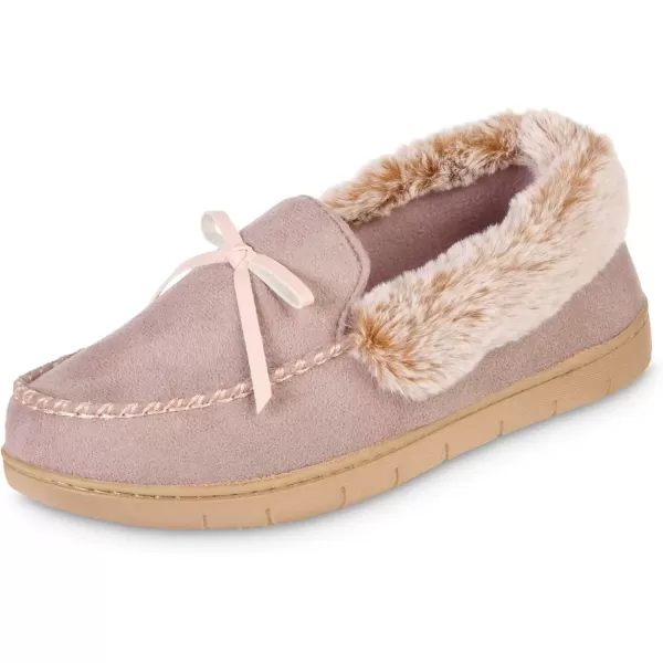 imageisotoner Womens Microsuede Moccasin Slippers NonSlip IndoorOutdoor Memory Foam Machine WashableWoodberry