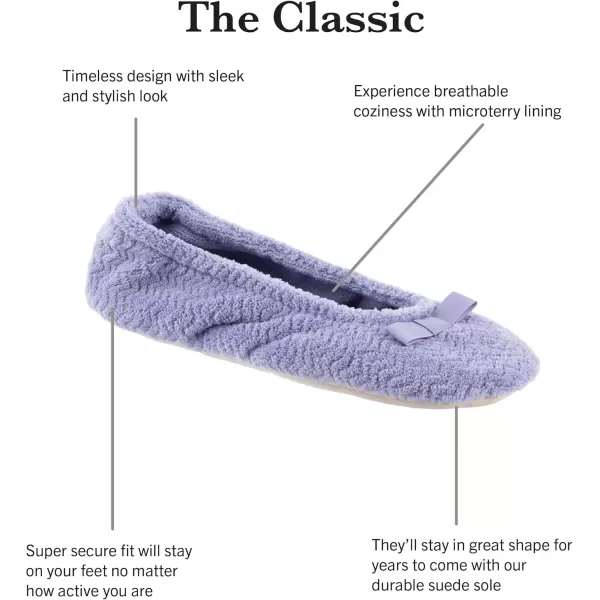 imageisotoner Womens Moisture Wicking and Suede Sole for Comfort Ballet FlatLight Grey