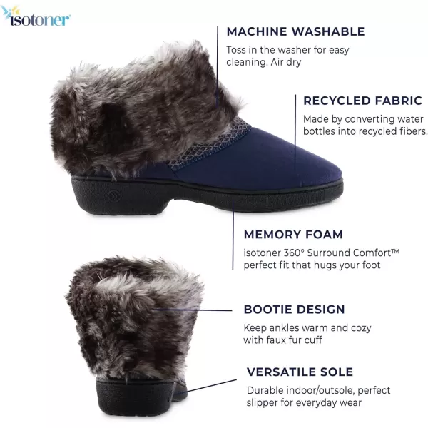 imageisotoner Womens Recycled Microsuede Mallory Boot Slipper with Memory Foam and IndoorOutdoor SoleAsh