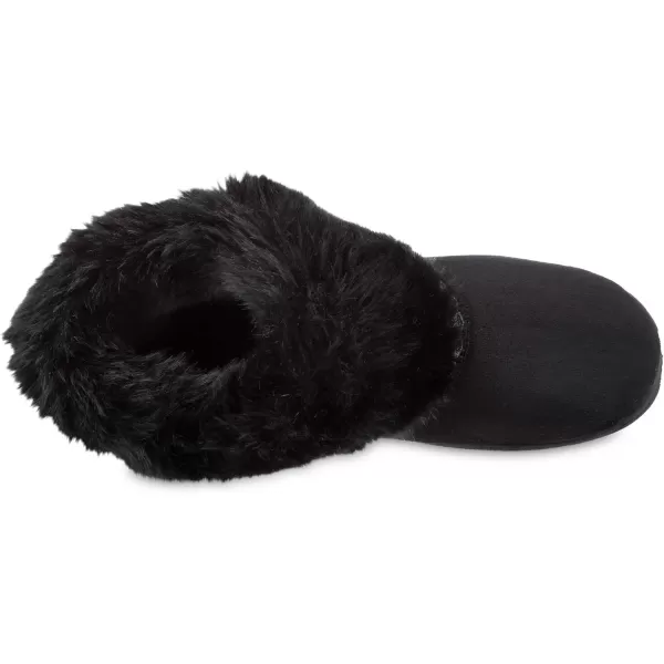 imageisotoner Womens Recycled Microsuede Mallory Boot Slipper with Memory Foam and IndoorOutdoor SoleBlack