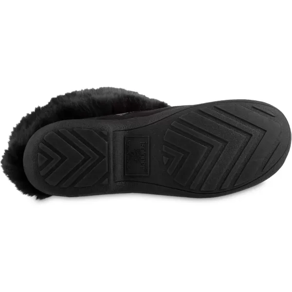 imageisotoner Womens Recycled Microsuede Mallory Boot Slipper with Memory Foam and IndoorOutdoor SoleBlack