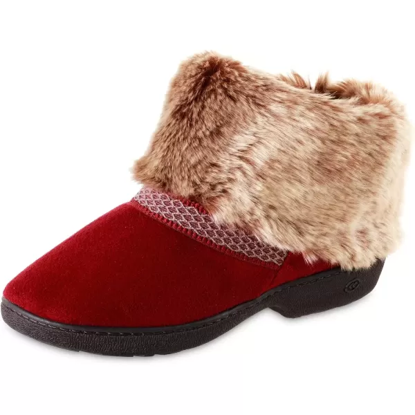 imageisotoner Womens Recycled Microsuede Mallory Boot Slipper with Memory Foam and IndoorOutdoor SoleChili