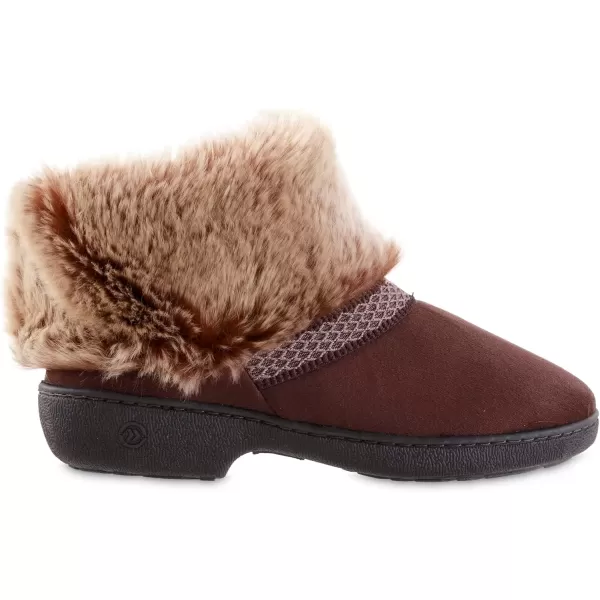 imageisotoner Womens Recycled Microsuede Mallory Boot Slipper with Memory Foam and IndoorOutdoor SoleDark Chocolate