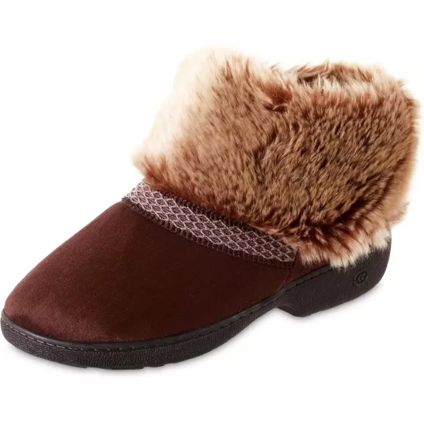 imageisotoner Womens Recycled Microsuede Mallory Boot Slipper with Memory Foam and IndoorOutdoor SoleDark Chocolate