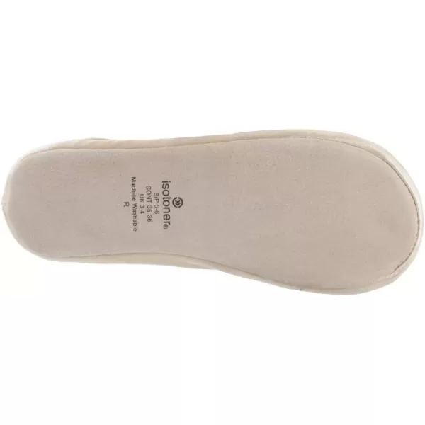 imageisotoner Womens Satin Ballerina Slippers with Classic Ribbon Or Soft Tie Bow and Suede SoleRibbon Bow  Cream