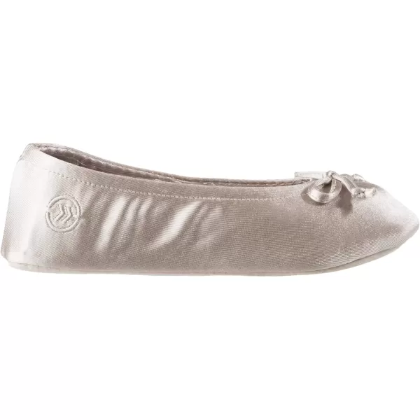 imageisotoner Womens Satin Ballerina Slippers with Classic Ribbon Or Soft Tie Bow and Suede SoleSand Trap Soft Tie Bow