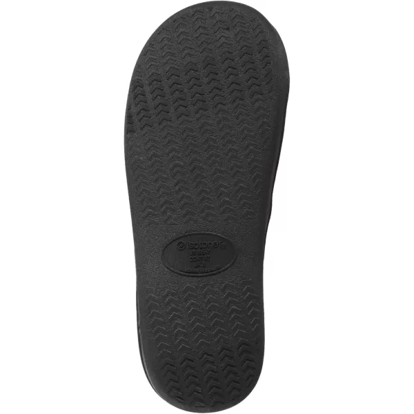 imageisotoner Womens Soft Microterry Wider Width Slide Slippers with Satin Trim and Comfort FootbedStone