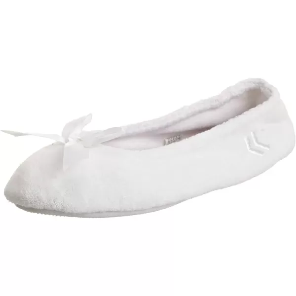 imageisotoner Womens Terry Ballerina Slipper ClogWhite Stripe
