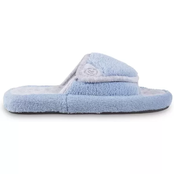 imageisotoner Womens Terry Spa Slip On Slide Slipper with Memory Foam for IndoorOutdoor ComfortBlue Moon