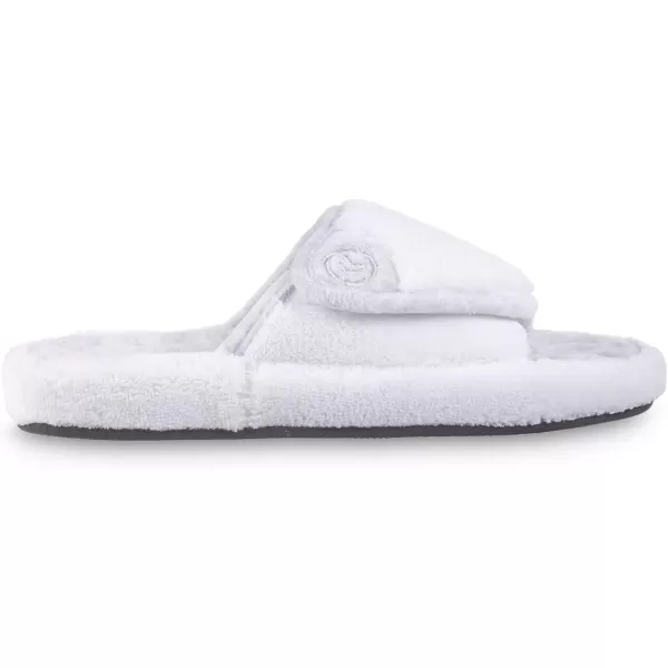 imageisotoner Womens Terry Spa Slip On Slide Slipper with Memory Foam for IndoorOutdoor ComfortWhite