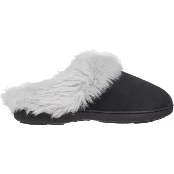 imageisotoner Womens Velour Hoodback Slipper NonSlip Sole IndoorOutdoor Memory Foam Machine WashableBlack