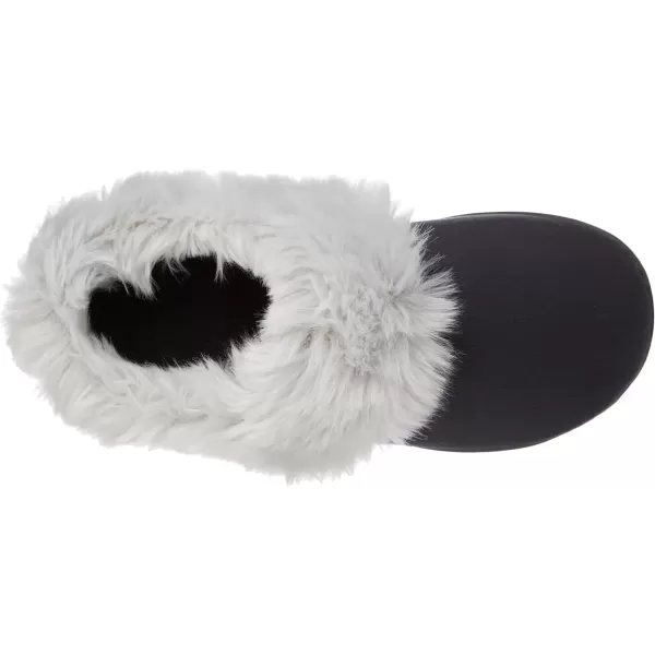 imageisotoner Womens Velour Hoodback Slipper NonSlip Sole IndoorOutdoor Memory Foam Machine WashableBlack