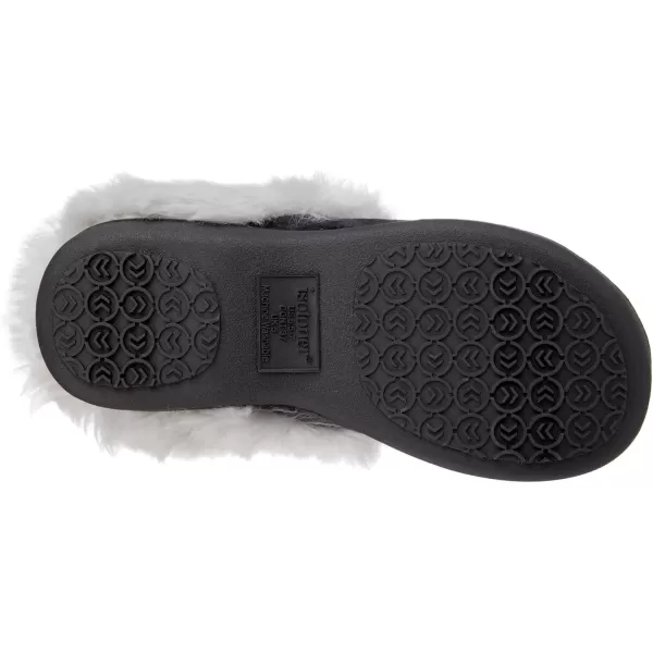 imageisotoner Womens Velour Hoodback Slipper NonSlip Sole IndoorOutdoor Memory Foam Machine WashableBlack