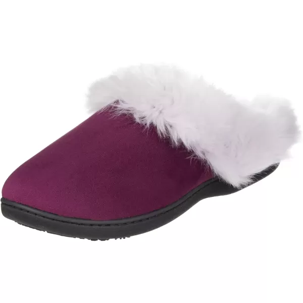 imageisotoner Womens Velour Hoodback Slipper NonSlip Sole IndoorOutdoor Memory Foam Machine WashableBlackberry