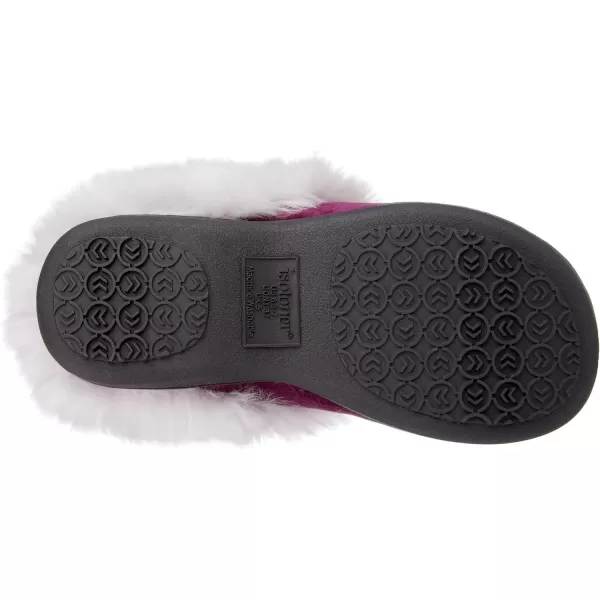 imageisotoner Womens Velour Hoodback Slipper NonSlip Sole IndoorOutdoor Memory Foam Machine WashableBlackberry