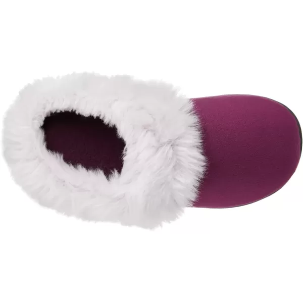 imageisotoner Womens Velour Hoodback Slipper NonSlip Sole IndoorOutdoor Memory Foam Machine WashableBlackberry