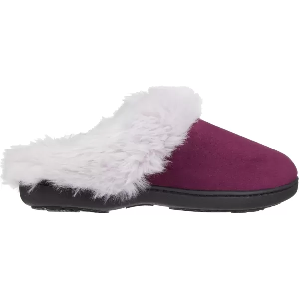 imageisotoner Womens Velour Hoodback Slipper NonSlip Sole IndoorOutdoor Memory Foam Machine WashableBlackberry