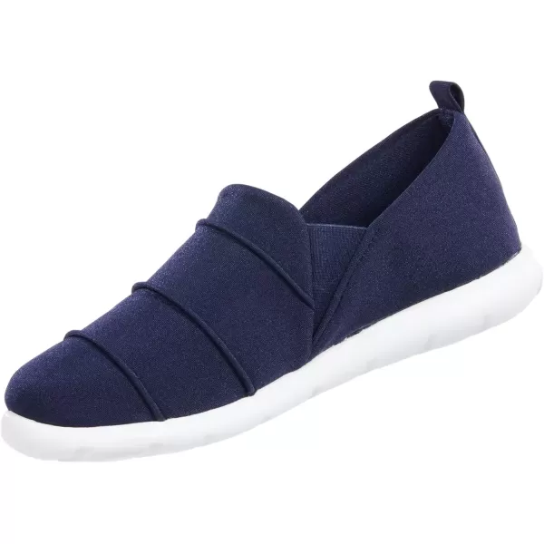 imageisotoner Womens Zenz Serenity Stretch Satin Lightweight Slipper Slipon ShoeNavy Blue
