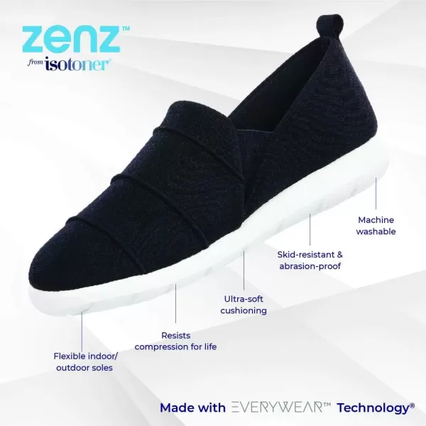 imageisotoner Womens Zenz Serenity Stretch Satin Lightweight Slipper Slipon ShoeSandtrap