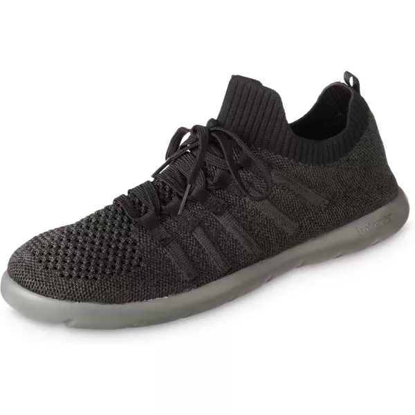 imageisotoner Zenz Mens Lace Up Slippers Lightweight Unlined Sport Knit SlipOnsBlack