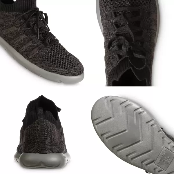 imageisotoner Zenz Mens Lace Up Slippers Lightweight Unlined Sport Knit SlipOnsBlack