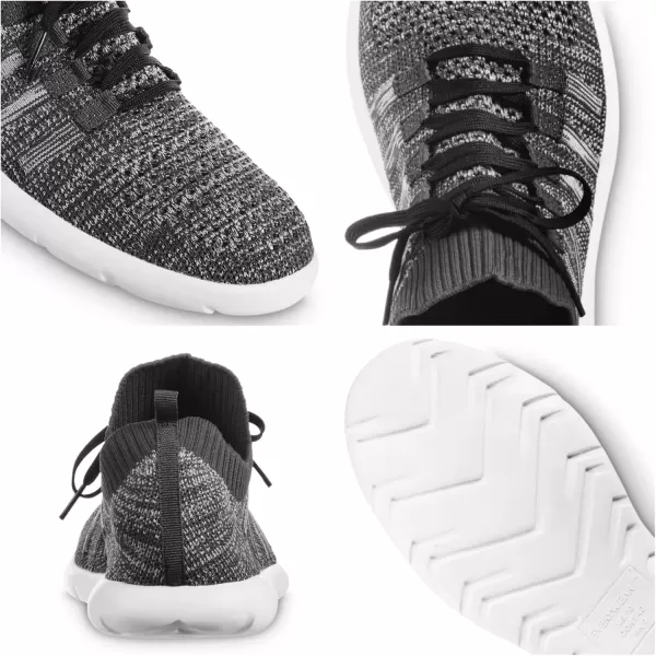 imageisotoner Zenz Mens Lace Up Slippers Lightweight Unlined Sport Knit SlipOnsDark Charcoal
