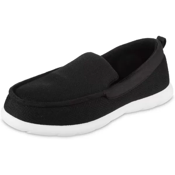 imageisotoner Zenz Mens Sport Knit Moccasin Slipon ShoeHatch Knit  Black