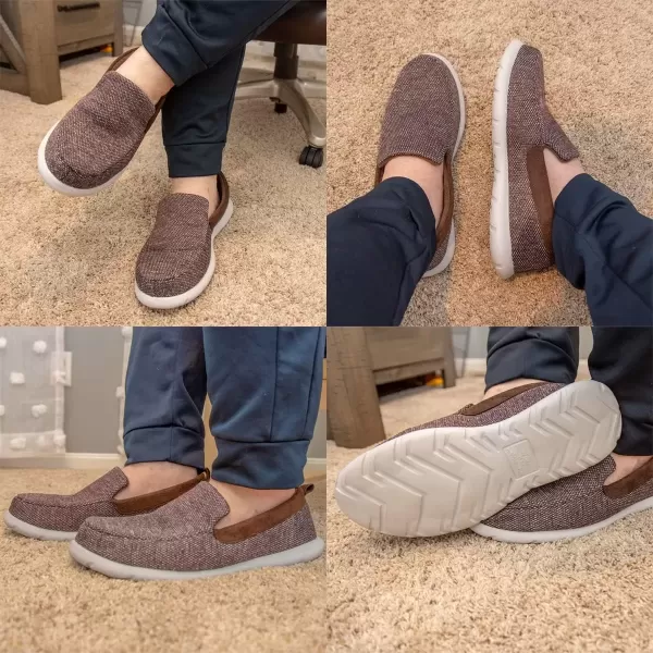 imageisotoner Zenz Mens Sport Knit Moccasin Slipon ShoeHatch Knit  Light Grey