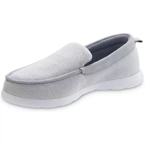 imageisotoner Zenz Mens Sport Knit Moccasin Slipon ShoeHatch Knit  Light Grey