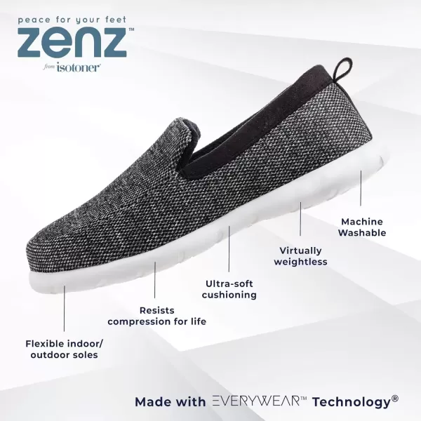 imageisotoner Zenz Mens Sport Knit Moccasin Slipon ShoeHatch Knit  Light Grey
