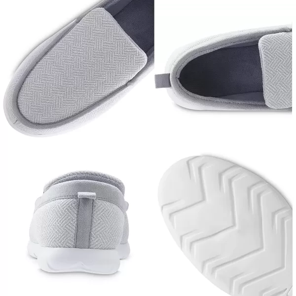 imageisotoner Zenz Mens Sport Knit Moccasin Slipon ShoeHatch Knit  Light Grey