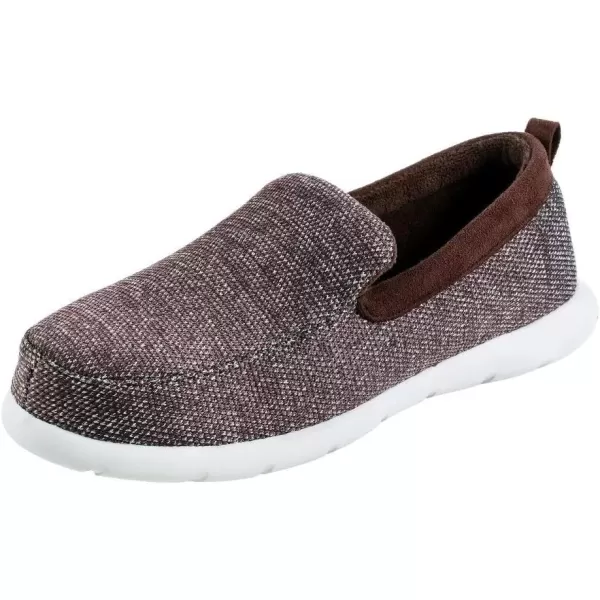 imageisotoner Zenz Mens Sport Knit Moccasin Slipon ShoeSport Knit  Dark Chocolate