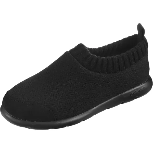 imageisotoner Zenz Womens Slippers Lightweight Hatch Knit SlipOnBlack