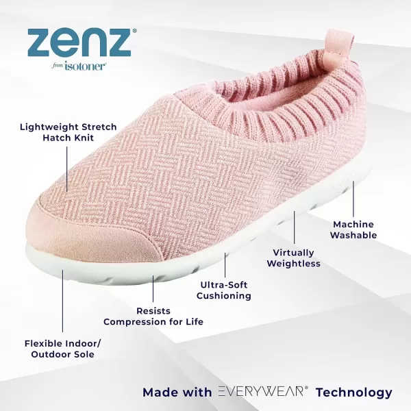 imageisotoner Zenz Womens Slippers Lightweight Hatch Knit SlipOnEvening Sand