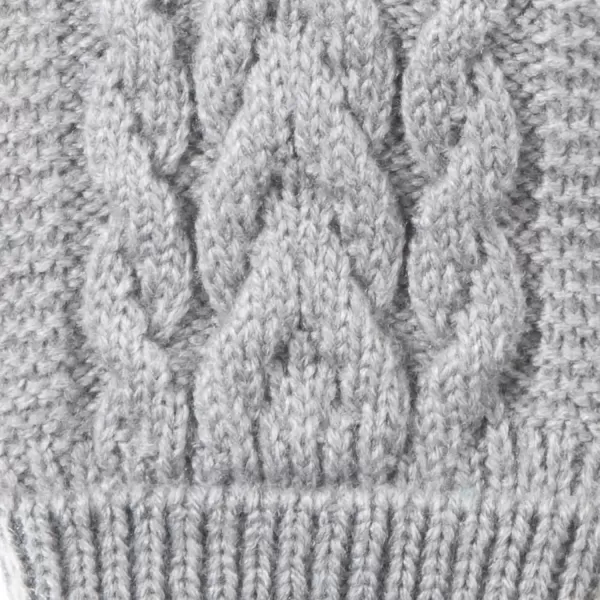 imageisotoner womens Cable Knit Gloves With Touchscreen Palm PatchesHeather Grey